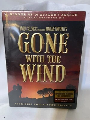 NEW Gone With the Wind (DVD, 2004, 4-Disc) RARE 4 DISC COLLECTORS EDITION SEALED - Image 1 of 3