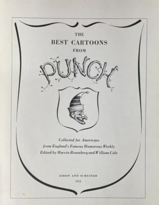 Best Cartoons From Punch Hardcover Vintage 1952 1st Printing Book Simon Schuster - Image 1 of 4
