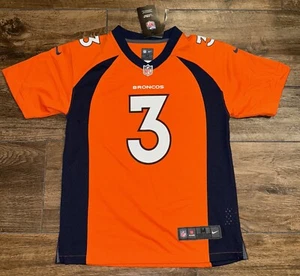 NEW Denver Broncos Authentic Nike WILSON Jersey YOUTH L 14/16 NFL KIDS ORANGE #3 - Picture 1 of 7