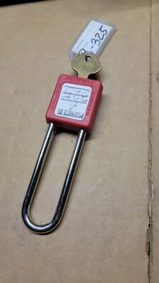 Master Lock 410LTRED, 410LT Safety Lockout Padlock, Extra Length Shackle, Red - Image 1 of 4