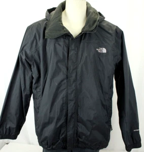 THE NORTH FACE MEN'S BLACK MESH LINED RAIN JACKET WITH HOOD SIZE XL VGC! - Imagen 1 de 3