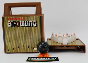Vintage 1980 Tomy Partymate Bowling Portable Table Game w/ Wind Up Ball - Picture 1 of 13