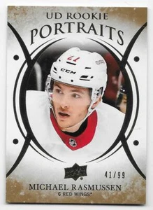 18/19 UPPER DECK SERIES 2 UD PORTRAITS ROOKIES GOLD #P93 Michael Rasmussen /99 - Picture 1 of 1