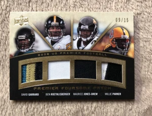 2008 UD Premier PREMIER Foursome Patch #PQP-GRPJ Ben Roethlisberger/ 9/15 ++++ - Picture 1 of 2