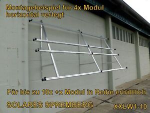 Montagesystem Fassade Photovoltaik XXLW 1-10 Module in Reihe doppelt horizontal