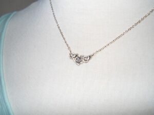 Me & Ro 16" Sterling Silver 3 Cluster Roses Necklace Never Worn New