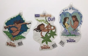 Disney Tarzan ~ 3 Plastic Window Décor Signs with Suction Cup ~ 1999 ~ New - Picture 1 of 7