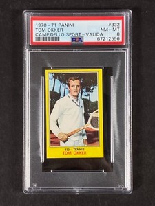 1970 Panini Campioni dello Sport - Tom Okker #332 Valida - PSA 8 POP 1