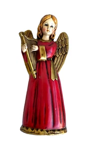 Vintage Xmas Angel with Harp Decor; Paper Mache, Star Japan, 10-1/4" Tall - Picture 1 of 8
