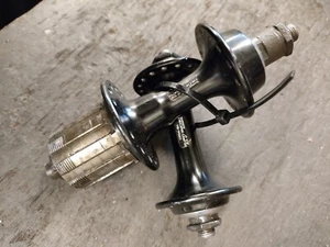 Pair Shimano LX M560 Retro Black 32h Hubs 7 Speed - Picture 1 of 6