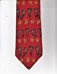 Ermenegildo Zegna Burgundy TIE Floral Abstract GREAT 56"  x 4"  100% Silk - Picture 1 of 1