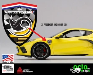 fit Chevrolet Corvette zr1 z06 racing side decal sticker c8 c7 c6 c5 stingray - Picture 1 of 4