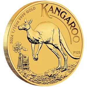 1/10 Troy Ounce 9999 Gold Kangaroo 2024 Australian Perth Mint Bullion Coin - Picture 1 of 3