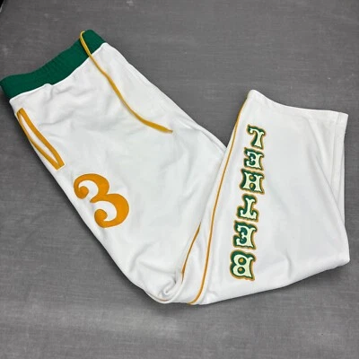 Pantalones deportivos Bethel Bruins Reebok para hombre blancos Allen Iverson #3 cordón talla XL Foto 1 de 4