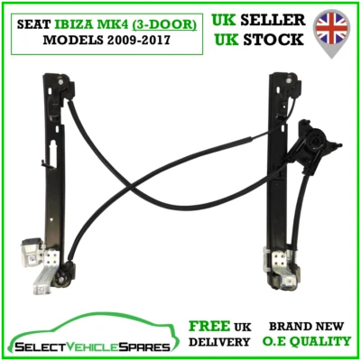 NUEVO SEAT IBIZA MK4 6J (3 PUERTAS) PASAJERO REGULADOR VENTANA DELANTERA IZQUIERDA 2009-2017 Foto 1 de 4