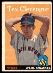 1958 Topps Tex Clevenger Baseball Cards #31 - Picture 1 of 2