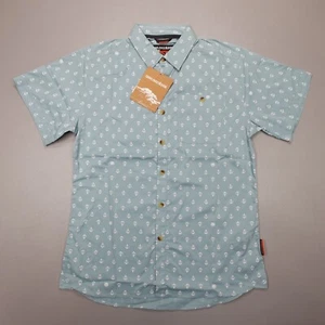 Grundens Platform S/S Performance Fishing Shirt Anchor Print Wicking UPF Size S - Picture 1 of 10