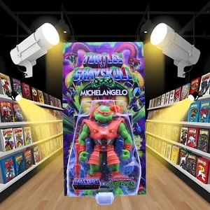 MOTU x TMNT: Turtles of Grayskull Actionfigur Michelangelo 14 cm von Mattel - Picture 1 of 7