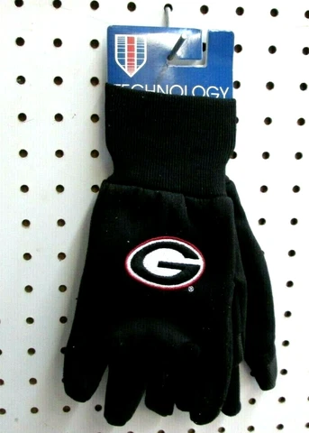 Brand New Men's Adult NCAA Georgia Bulldogs  Embroidered Technology Gloves OSFM Cover