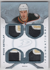 2014/15 UPPER DECK THE CUP RYAN GETZLAF /10 QUAD JERSEY PATCH #CF-RY DUCKS