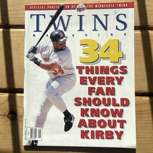 Sept. 1996 Minnesota Twins Magazine Program vs Seattle Mariners - Kirby Puckett  - Picture 1 of 8