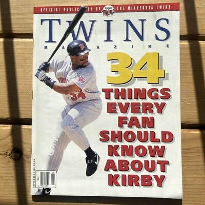 Sept. 1996 Minnesota Twins Magazine Program vs Seattle Mariners - Kirby Puckett  - Image 1 of 4
