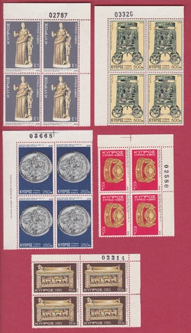 R* CYPRUS 12 BLOCKS x 4 V.  FIRST PRINT MNH** 1976 CULTURE Mi nr. 442-453 #7131 Cover
