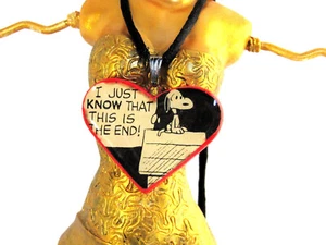 Upcycled OOAK Snoopy Word Balloon Pendant Necklace Image Clipped from 1962 Book - Picture 1 of 4