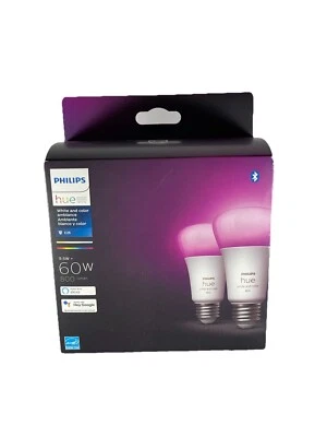 Philips Hue Smart 60W A19 LED Bulb, 2 Pack Works With Alexa & More RGB/White - Image 1 of 4
