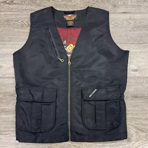 Chaleco de nailon Harley Davidson para mujer mediano pinup motociclista bebé águila bordado - Imagen 1 de 8