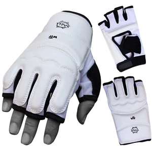 Medio dedo Taekwondo Entrenamiento Guantes de Boxeo Gimnasio Tailandés Deporte Fitness Ejercicio - Imagen 1 de 2