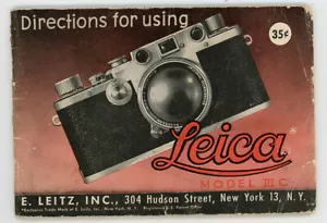 Leica IIIc Rangefinder Camera Instruction Manual. More Leitz N.Y. Books Listed - Picture 1 of 3