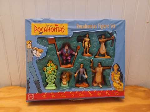 Vintage Disney Pocahontas Figure Set And Carry Case Mattel Complete Used 90's Cover