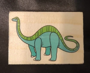Timbro in gomma rettangolare dinosauro Brachiosaurus per timbro - Foto 1 di 2