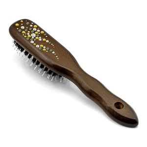 Haarbürste mit Swarovski-Kristallen Wildschwein Naturborste HBMB-19.5 Mont Bleu - Bild 1 von 4