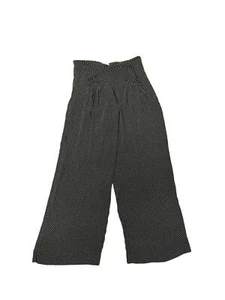 Maeve Anthropologie Women's Polka Dot Wide Leg High Rise Pants Black White Sz 6 - Picture 1 of 3