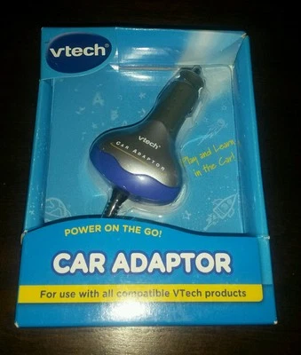 NEW~ VTech Car Adaptor ~ SILVER AND BLUE - Image 1 of 2