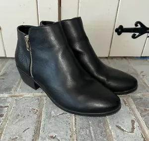 Call It Spring Women Black Boots Size 11 Faux Leather Zip Up - Picture 1 of 7