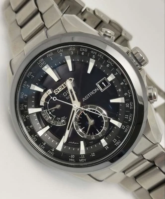 Seiko Astron GPS Solar SBXA003 Titanio Cerámica 10ATM Impermeable Usado Foto 1 de 4