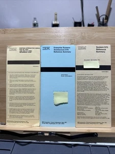 Vintage IBM System/370 Reference Card FORTRAN Lot of 3 - Afbeelding 1 van 12