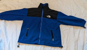 The North Face Jacket Youth Boys Small 7/8 Blue Fleece Full Zip Pockets - Picture 1 of 10