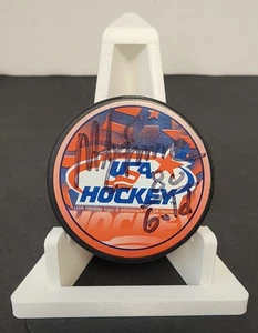 Mike Eruzione handsigniert signed USA Hockey Puck 1980 Miracle on Ice Team  - Bild 1 von 5