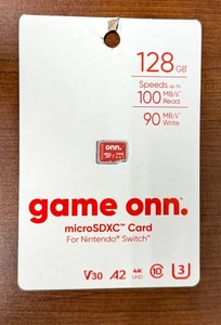 Onn 128GB Micro SD Card For Nintendo Switch - NEW FREE SHIPPING - Picture 1 of 2