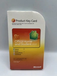 Carte clé produit Microsoft Office Famille et Étudiant 2010 NEUVE SCELLEE - Photo 1/2