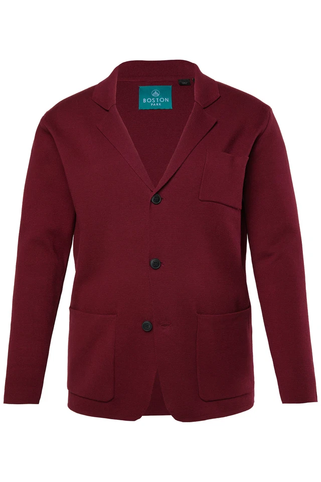 Boston Park Herren große Größen Boston Park Stricksakko FLEXLASTIC® Revers - Bild 1 von 1