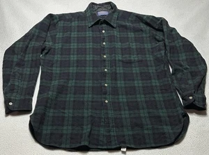Vintage PENDLETON Virgin Wool Authentic Black Watch Tartan Shirt Mens XL *READ - Picture 1 of 11