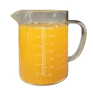 12 OZ Cute Glass Measuring Cup, 3 Scales (Cup, OZ, ML), Easy to Read V-Shaped... - Picture 1 of 9
