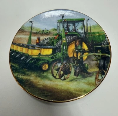 JOHN DEERE May Mini Plate Perpetual Calendar Miniature Danbury Mint Tractor - Image 1 of 3