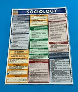 SOCIOLOGY QUICKSTUDY LAMINATED REFERENCE GUIDE QUICK STUDY BY BAR CHARTS - Picture 1 of 3