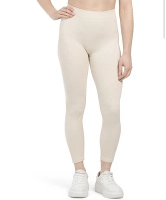 Leggings acanalados para mujer Zara hasta el tobillo elásticos marfil talla XS/S NUEVOS CON ETIQUETAS Foto 1 de 4